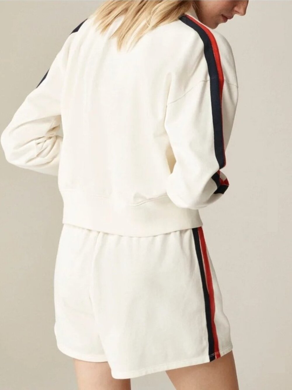 2/$30 J. Crew Terry Boxer Short With Stripes White Medium #A3659 - Picture 6 of 12